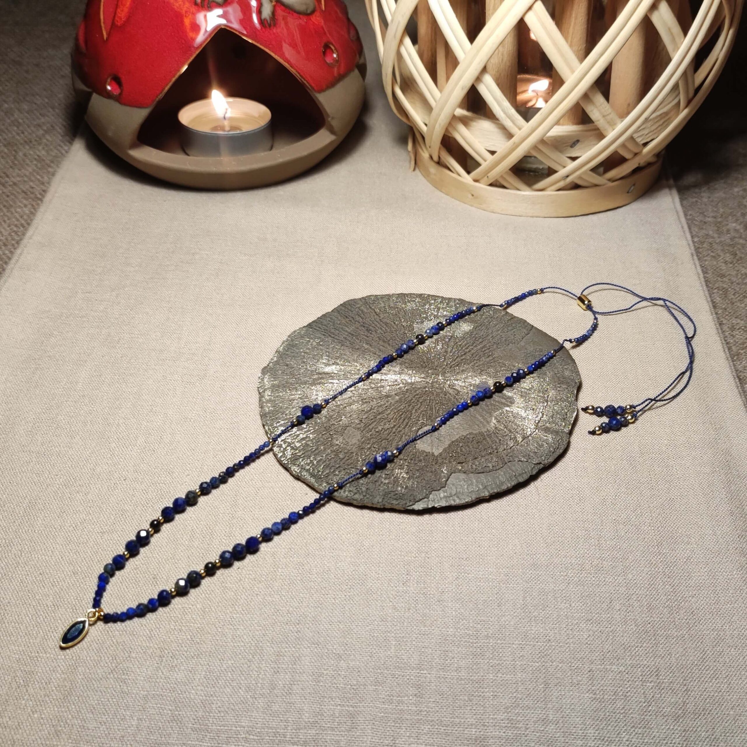 lapis lazuli szafir naszyjnik kobiecy damski